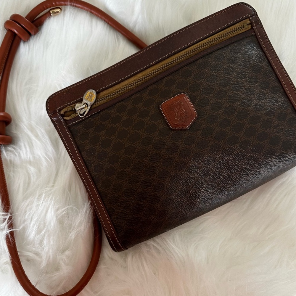 ❌sold❌ Celine Brown Leather Crossbody Bag